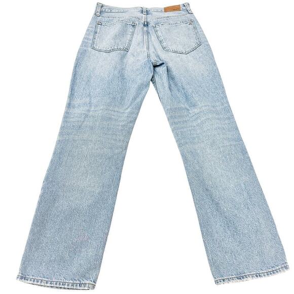 Madewell The Perfect Vintage Straight Jean Ripped Light Wash Denim Size 27 - Picture 3 of 8